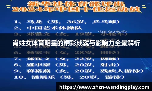 肖姓女体育明星的精彩成就与影响力全景解析