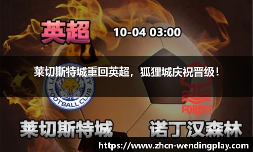 莱切斯特城重回英超，狐狸城庆祝晋级！