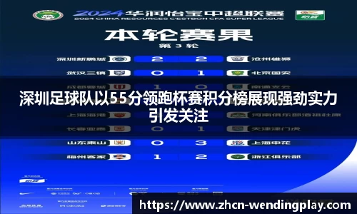 深圳足球队以55分领跑杯赛积分榜展现强劲实力引发关注